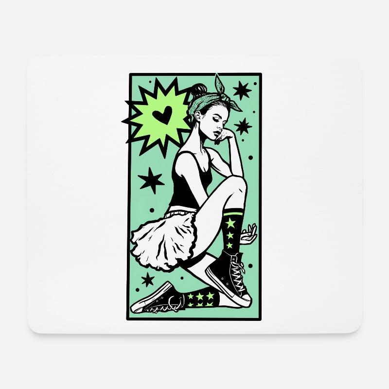 Female dancer #1 - Mousepad (Querformat) - Weiß