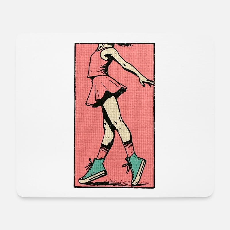 Female dancer #11 - Mousepad (Querformat) - Weiß