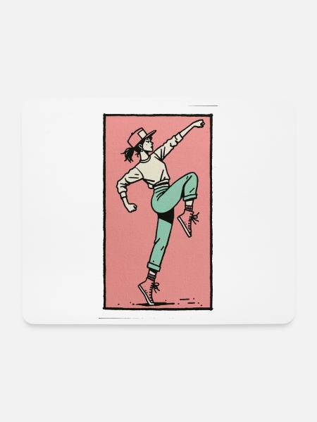 Female dancer #13 - Mousepad (Querformat) - Weiß