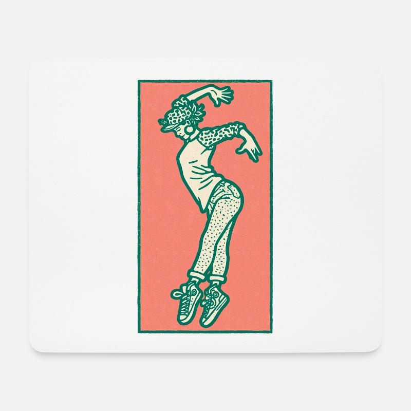 Female dancer #20 - Mousepad (Querformat) - Weiß