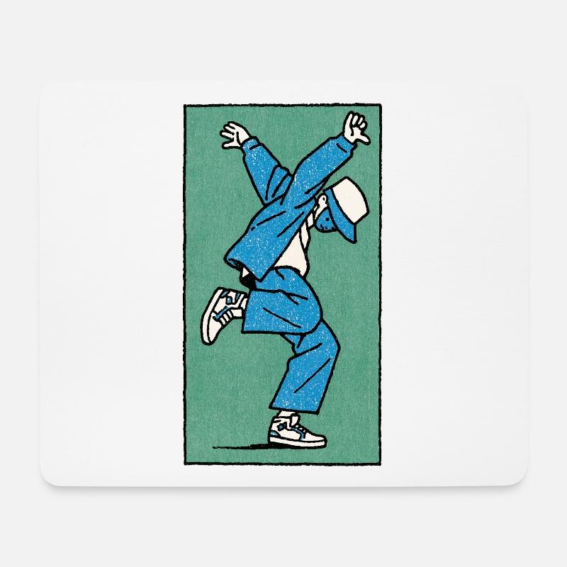 Male dancer #5 - Mousepad (Querformat) - Weiß
