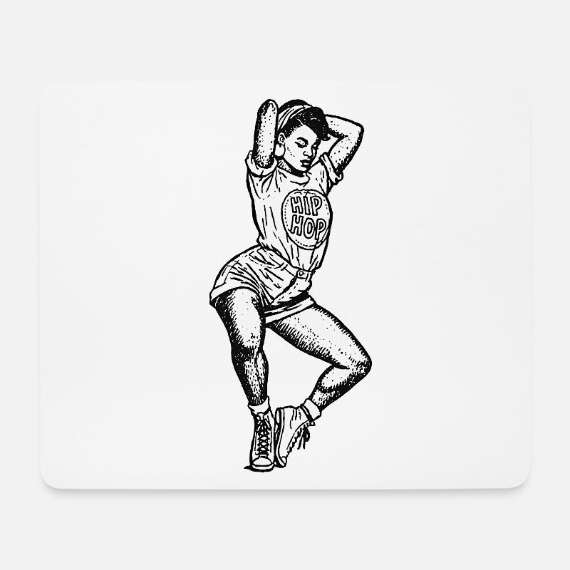 Female dancer #16 - Mousepad (Querformat) - Weiß
