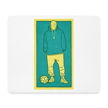 Football player #1 - Mousepad (Querformat) - Weiß - Vorne