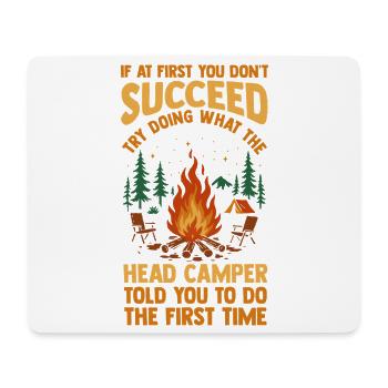Camping Bonfire Camp Life Forest Camper - Mouse Pad (horizontal) - white - Front