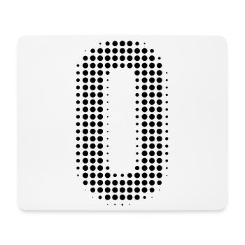 Buchstabe O – Punktmuster Initial Design - Mousepad (Querformat) - Weiß - Vorne