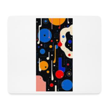 Vibrant, abstract, geometric design - Mouse Pad (horizontal) - white - Front