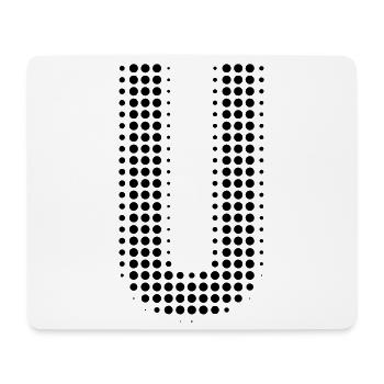Buchstabe U – Punktmuster Initial Design - Mousepad (Querformat) - Weiß - Vorne
