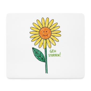 Böse Blume - Mousepad (Querformat) - Weiß - Vorne