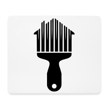 Maler Haus Pinsel Motiv - Mousepad (Querformat) - Weiß - Vorne