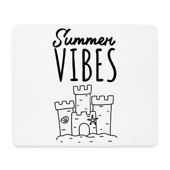 Château de sable Summer Vibes - Tapis de souris (format paysage) - blanc - Devant