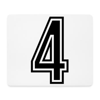 4 Symbole numérique - Tapis de souris (format paysage) - blanc - Devant