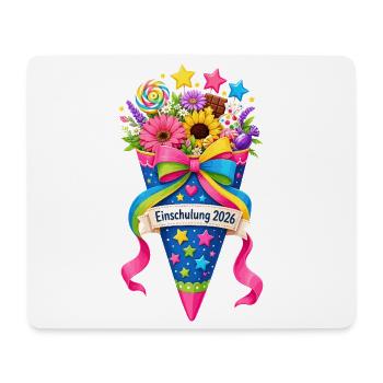 Einschulung 2026 Schultüte - Mousepad (Querformat) - Weiß - Vorne