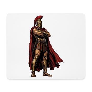 Spartan Knight with Red Coat - Mouse Pad (horizontal) - white - Front
