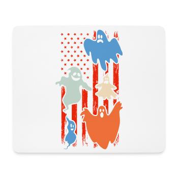 Halloween Ghost Halloween US Flag Halloween Ghost - Mousepad (Querformat) - Weiß - Vorne