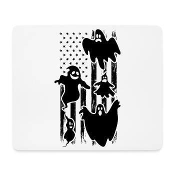 Halloween Ghost Halloween US Flag Ghost - Mousepad (Querformat) - Weiß - Vorne