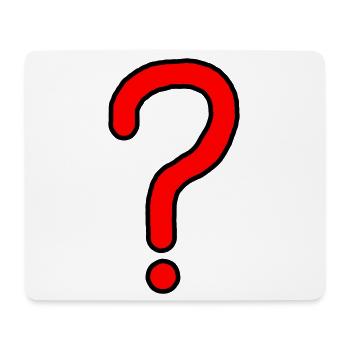 Fragezeichen Design - Mousepad (Querformat) - Weiß - Vorne