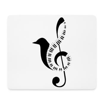 Musiknoten Musik Musiker Notenschlüssel Noten - Mousepad (Querformat) - Weiß - Vorne