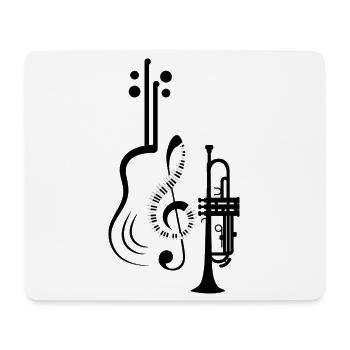 Musiknoten Musik Musiker Notenschlüssel Noten - Mousepad (Querformat) - Weiß - Vorne