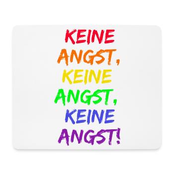 KEINE ANGST, MUT GEGEN RECHTS, WIDERSTAND, FCK NZS - Mousepad (Querformat) - Weiß - Vorne