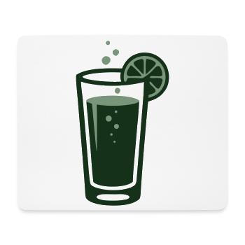 Ingwer Limonade Cocktail Glas Logo - Mousepad (Querformat) - Weiß - Vorne