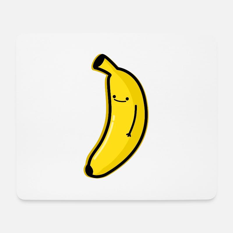 Banane - Mousepad (Querformat) - Weiß
