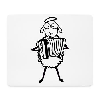 Accordéon - Tapis de souris (format paysage) - blanc - Devant