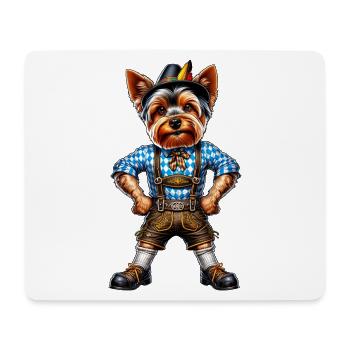Chien Yorkshire Terrier Bayern - Tapis de souris (format paysage) - blanc - Devant