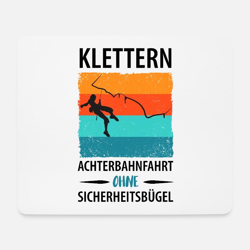 Vintage Bouldern Klettern Kletterer Damen Mädchen - Mousepad (Querformat) - Weiß
