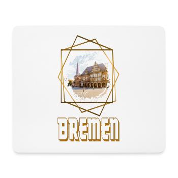 Bremen Germany City Skyline Gold Home - Mouse Pad (horizontal) - white - Front