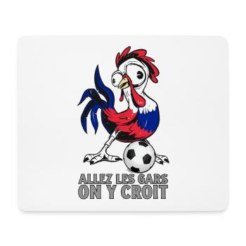 Fußball Frankreich, wir glauben daran - Mousepad (Querformat) - Weiß - Vorne