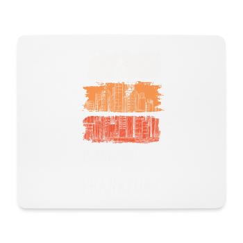 Francfort Allemagne City Skyline Vintage Retro - Tapis de souris (format paysage) - blanc - Devant
