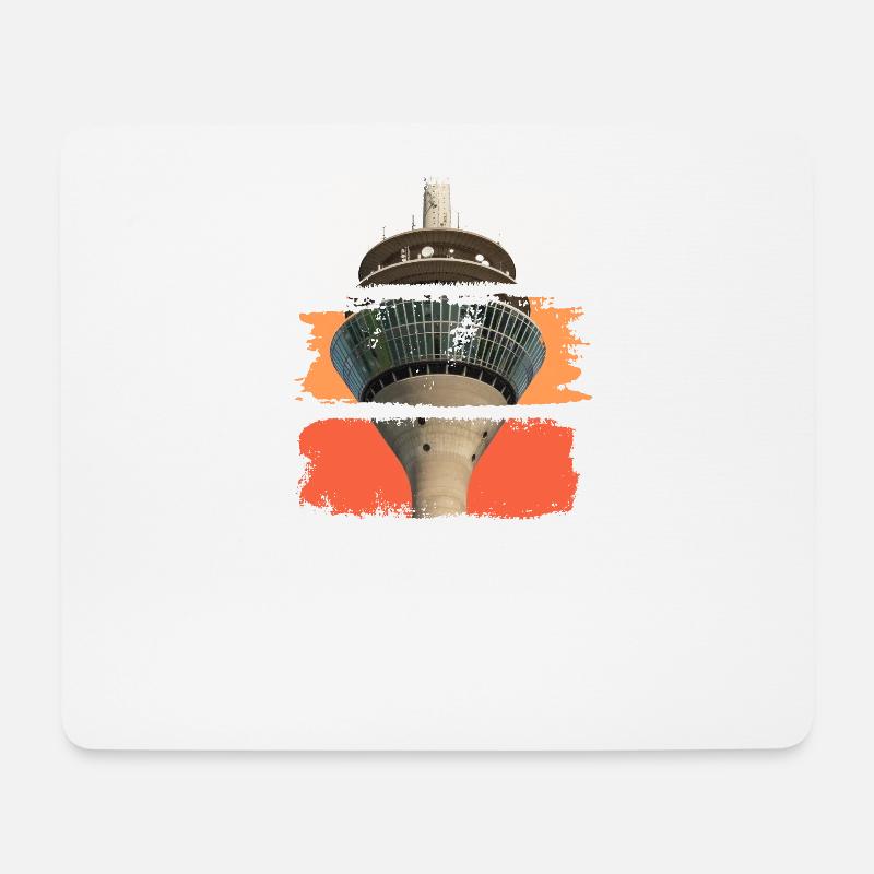Düsseldorf Japan Stadt Skyline Vintage Retro - Mousepad (Querformat) - Weiß