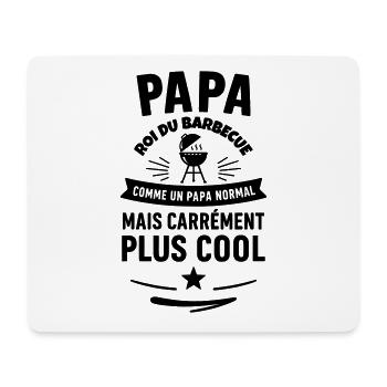 Papa roi du barbecue – idée fête des pères - Tapis de souris (format paysage) - blanc - Devant