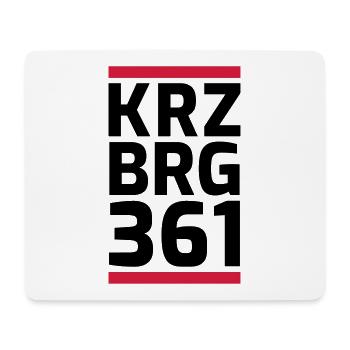 Kreuzberg 361 Design mit freier Farbwahl - Mousepad (Querformat) - Weiß - Vorne