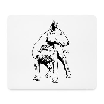 BULLTERRIER Wilsigns Bull Terrier dog portrait - Mouse Pad (horizontal) - white - Front