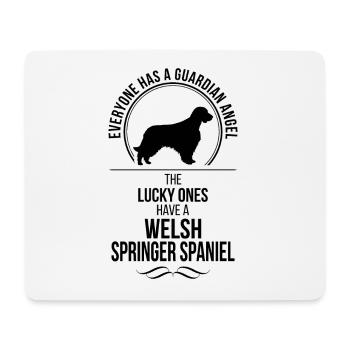 WELSH SPRINGER SPANIEL Guardian Angel Wilsigns - Mouse Pad (horizontal) - white - Front