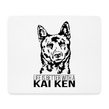 Kai Ken life is better Dogs Dog Wilsigns - Mouse Pad (horizontal) - white - Front