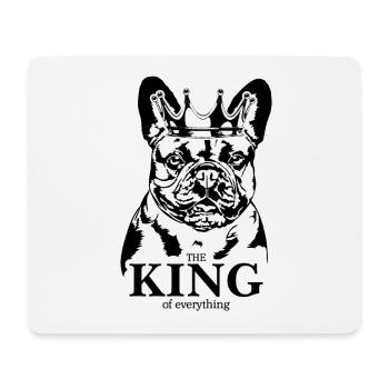 Bouledogue français roi de tout Wilsigns - Tapis de souris (format paysage) - blanc - Devant