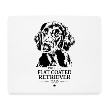Retriever à poil plat papa chiens chien Wilsigns - Tapis de souris (format paysage) - blanc - Devant