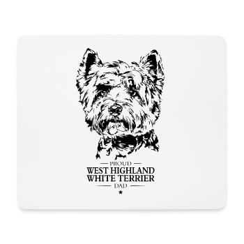 West Highland White Terrier Dad Dogs Wilsigns - Mouse Pad (horizontal) - white - Front