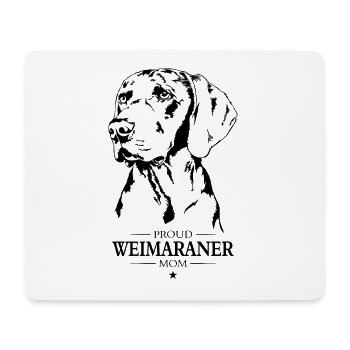 Braque de Weimar Maman Chiens Chien Chasse Chiens Wilsigns - Tapis de souris (format paysage) - blanc - Devant