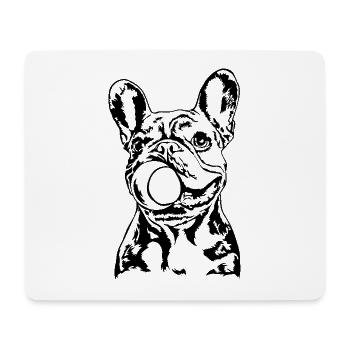 Bouledogues Français Chiens Chien Wilsigns - Tapis de souris (format paysage) - blanc - Devant