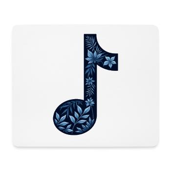 Flower Musician Musical Note - Mouse Pad (horizontal) - white - Front