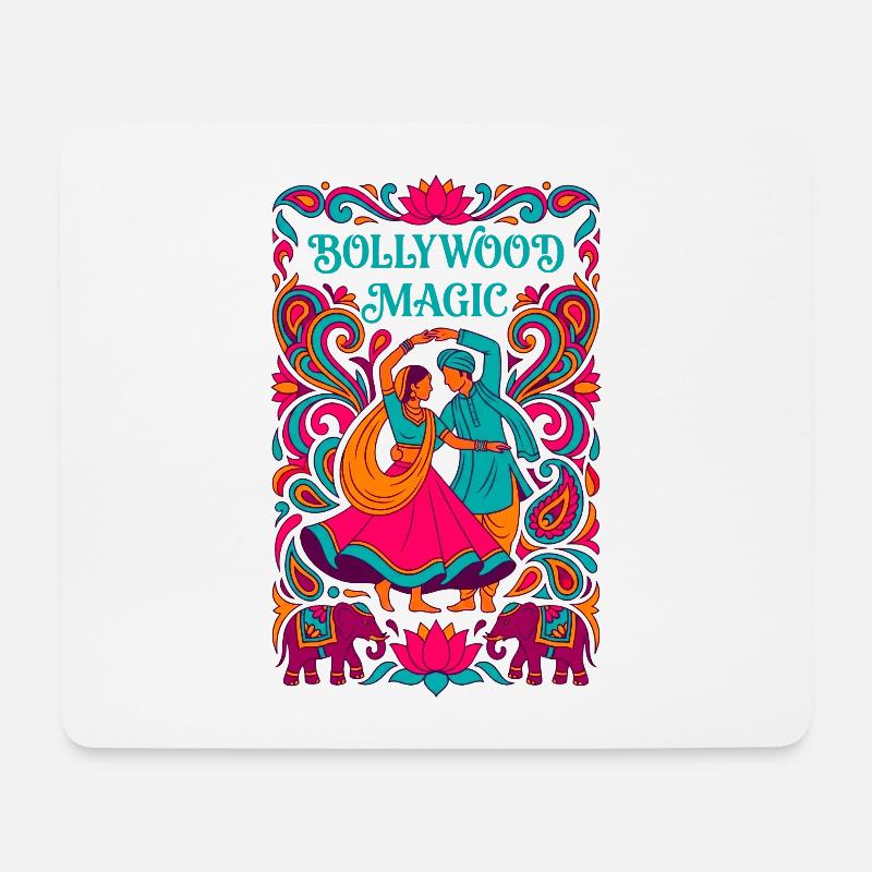 Bollywood-Magie – Indischer Tanz prunkvoll - Mousepad (Querformat) - Weiß