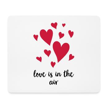 LOVE IS IN THE AIR AUFSTEIGENDE HERZEN - Mousepad (Querformat) - Weiß - Vorne