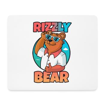Ours rizzli - Tapis de souris (format paysage) - blanc - Devant