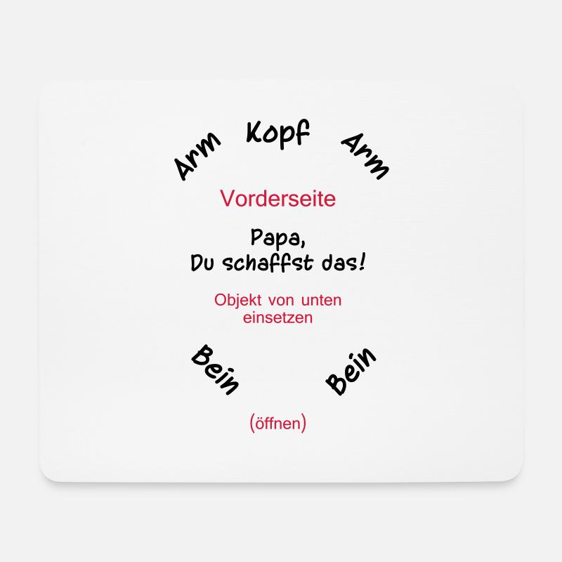 baby body strampler // Papa, Du schaffst das! - Mousepad (Querformat) - Weiß