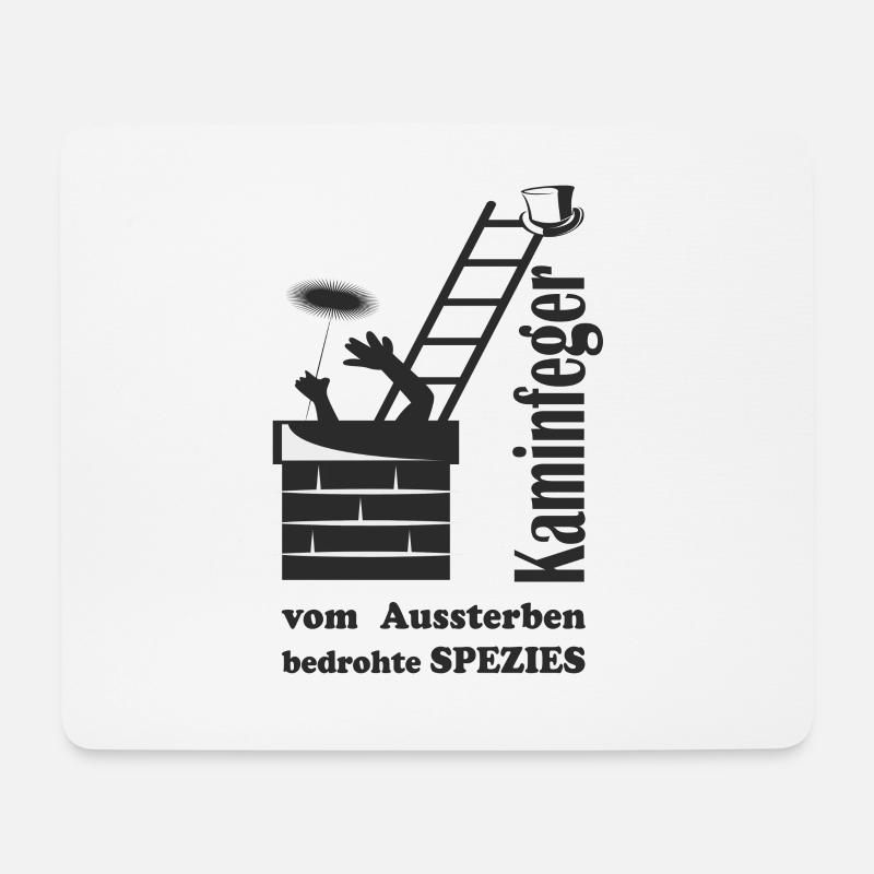 kaminfeger vom aussterben bedroht - Mousepad (Querformat) - Weiß