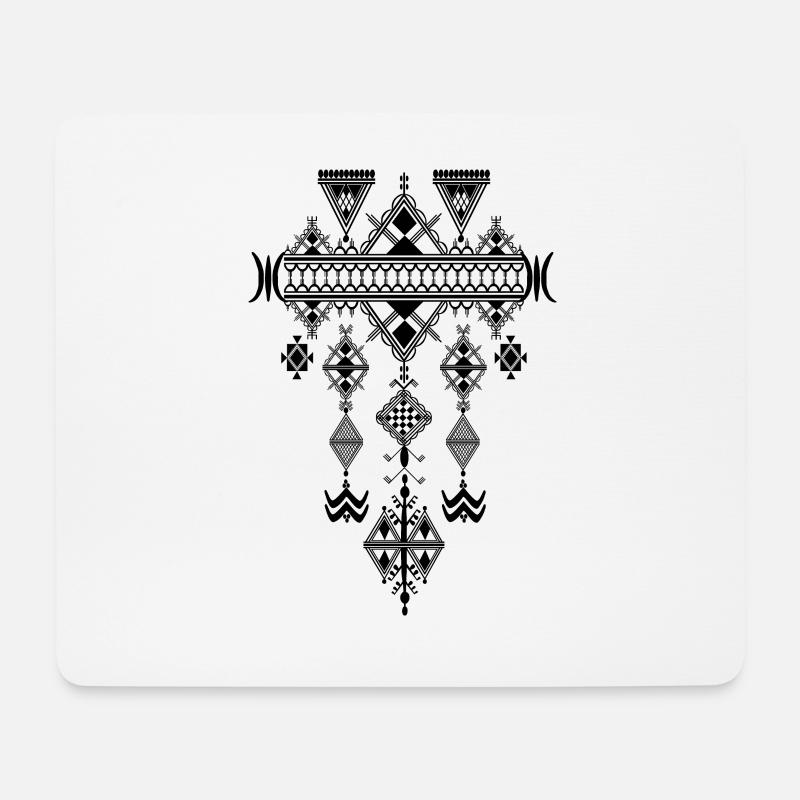 Motif berbère. format max - Tapis de souris (format paysage) - blanc