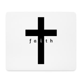 Kreuz Faith - Mousepad (Querformat) - Weiß - Vorne